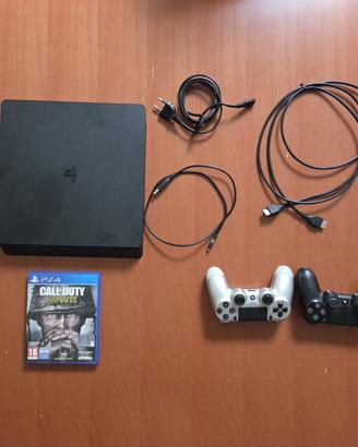 PS4 Slim 1TB + 2 controller + Call of Duty WWII