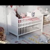 Lettino evolutivo 70*140 in legno colore grigio