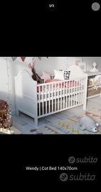 Lettino evolutivo 70*140 in legno colore grigio