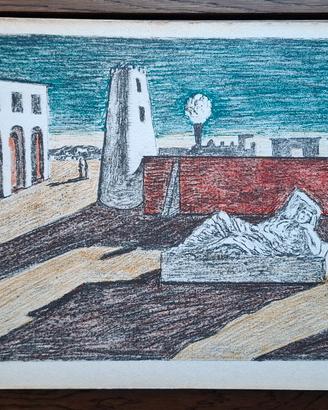 Quadro litografia riposo di Arianna di De Chirico