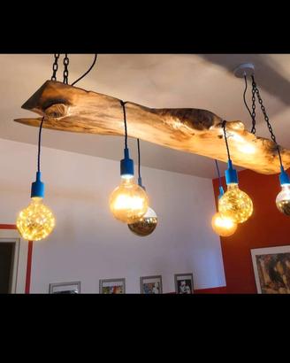 lampadari in legno
