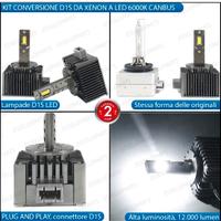 COPPIA LAMPADE D1S LED DA XENON A LED 12000 LUMEN 