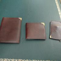 Set portadocumenti, portafoglio portachiavi pelle