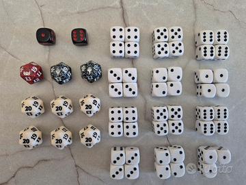 SET DADI per vari giochi da tavolo (D6×49 e D20×9)