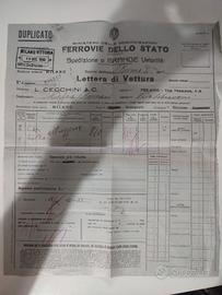 Ferrovie dello Stato documento di trasporto