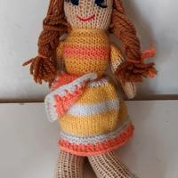 Bambola artigianale vintage – fatta a maglia