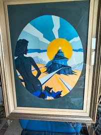 dipinto su tela con cornice 