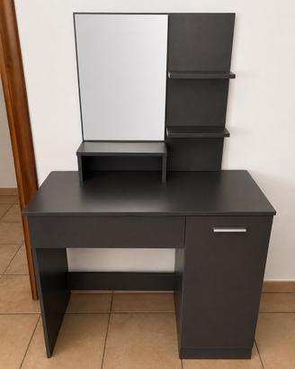 Postazione Trucco con cassetto e anta col. grigio