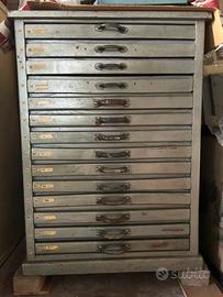 Cassettiera tipografica anni 50 buone condizioni