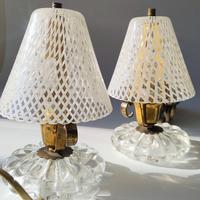 Coppia di lampade da comodino anni '40, in