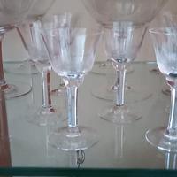 servizio bicchieri in cristallo vintage