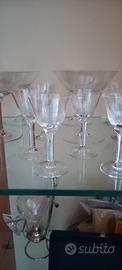 servizio bicchieri in cristallo vintage