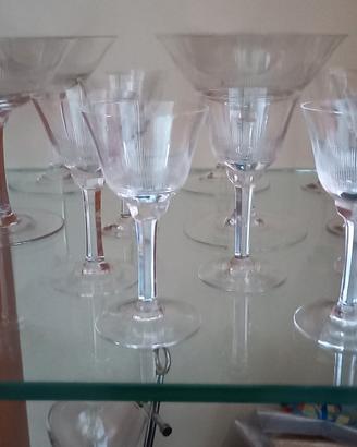 servizio bicchieri in cristallo vintage