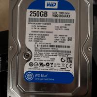 250GB, Western Digital interno, 7200 RPM, 3.5"