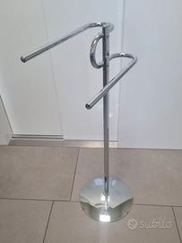 Porta asciugamani bagno da terra verticale doppio