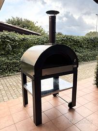 Forno a legna per pizza Zio Ciro con carrello