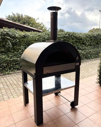 Forno a legna per pizza Zio Ciro con carrello