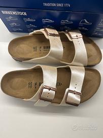 Birkenstock arizona 40 graceful  pearl White
