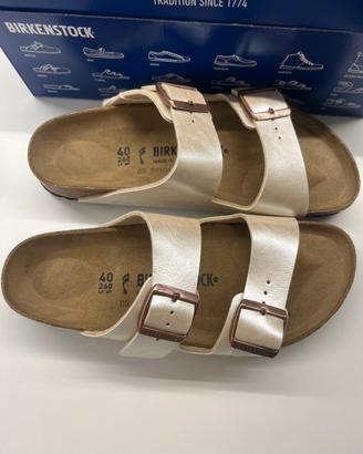 Birkenstock arizona 40 graceful  pearl White