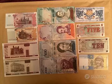 Lotto 75 banconote da collezione