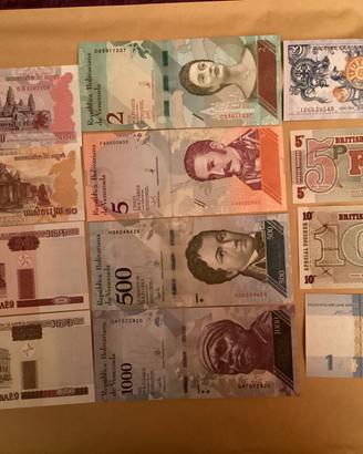 Lotto 75 banconote da collezione