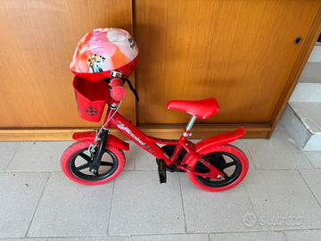 Bici per bambini 3/5 anni taglia 14 con casco