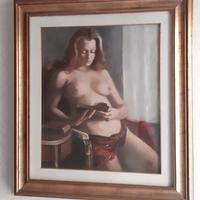Quadro ad olio su tela "Nudo di donna"