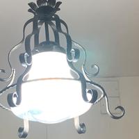 Lampadario ferro battuto