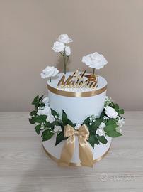 Torta scenografica elegante laurea