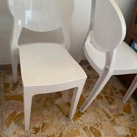 Sedie in policarbonato bianco