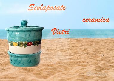 Scolaposate in ceramica di Vietri fatto e dipinto