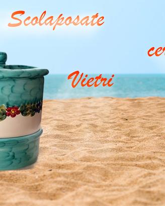 Scolaposate in ceramica di Vietri fatto e dipinto