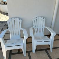 Coppia di sedie da esterno stile Adirondack -Nuove