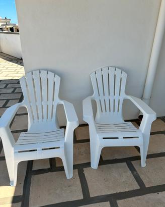 Coppia di sedie da esterno stile Adirondack -Nuove