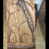 2 sedie tipo sdraio africane  in legno