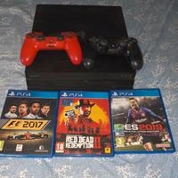 PlayStation 4 pro, 2 controller, 3 giochi 