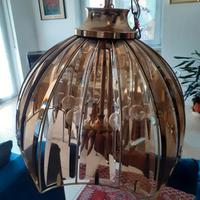 lampadario in cristallo fumé