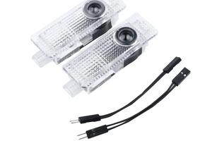 2X PROIETTORI LUCI LED SOTTOPORTA LOGO BMW MSPORT