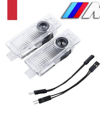 2X PROIETTORI LUCI LED SOTTOPORTA LOGO BMW MSPORT