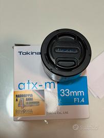 (Sony) tokina ATX-M 33mm 1.4 e-mount apsc