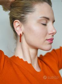 Orecchini in Diaspro rosso