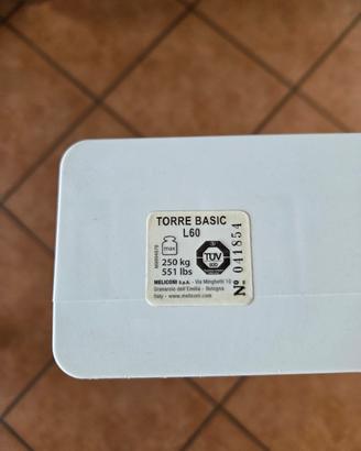 Meliconi Base Torre Basic L60, Kit di Sovrapposizi