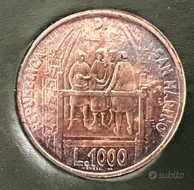 1000 lire moneta Repubblica San Marino anno 1977