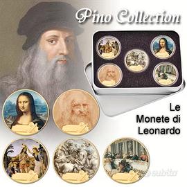 5 monete commemorative di Leonardo da Vinci