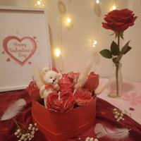 bocquet di candele per San Valentino 
