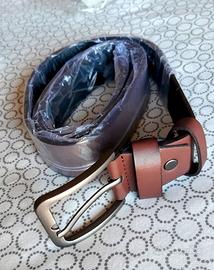 Cintura da Uomo *NUOVA color Caffè, pelle PU 124cm