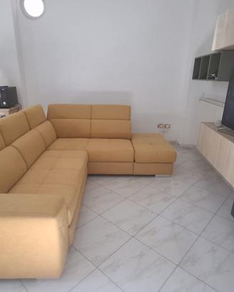 Divano letto angolare color senape