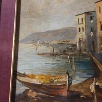 Paesaggio Marino - Olio su Cartoncino - Anonimo