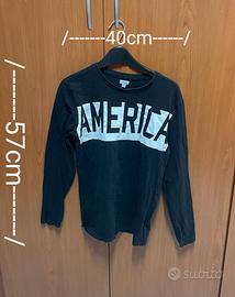 Maglia a Maniche Lunghe per Ragazzo Blu Notte con 