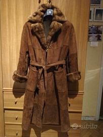 Cammello in camoscio - collo e polsi visone